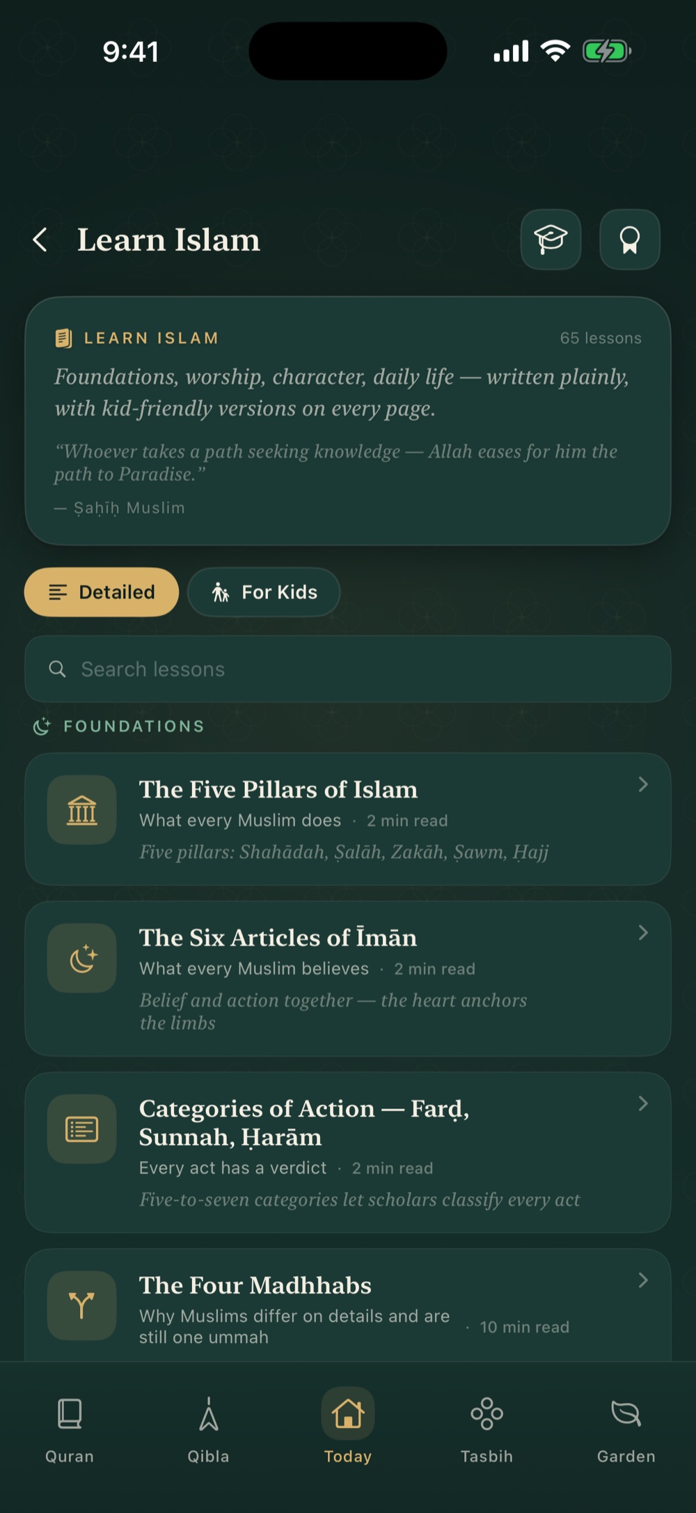 The Learn Islam hub